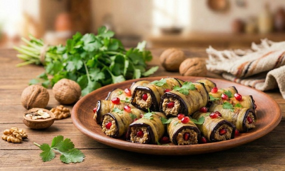 Hit Sylwestrowej Nocy! - Gruzińskie Roladki z Bakłażana z Orzechami (Badrijani)